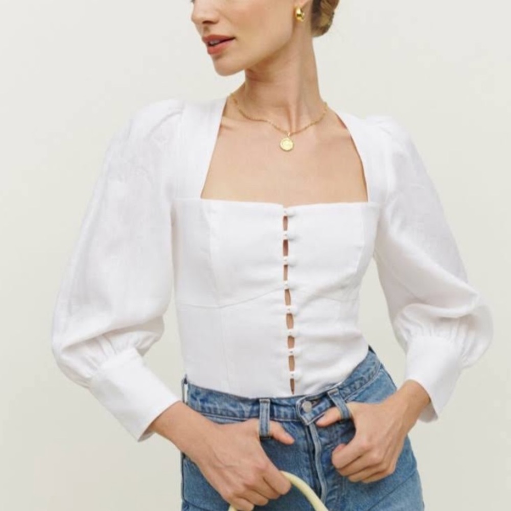 Reformation Micah Linen Top